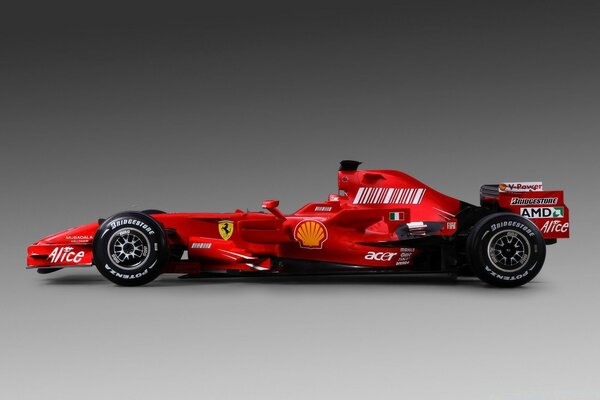 Auto da corsa di Formula 1 rossa