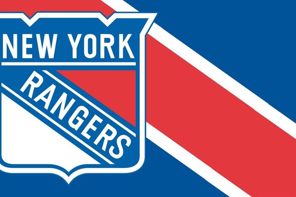 Symbole rouge et bleu. New York Rangers. Club sportif