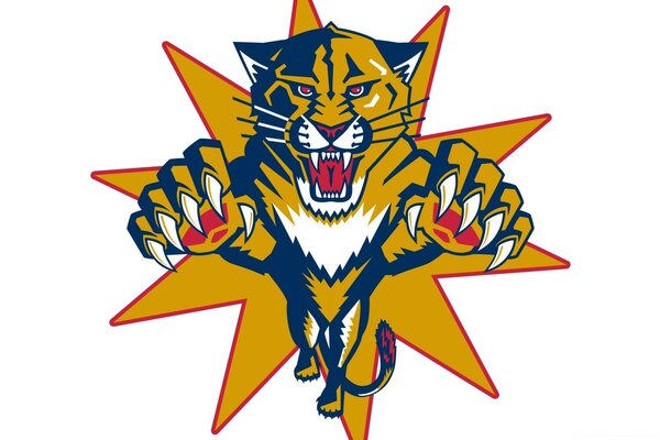 Illustration of the tiger - sports logo of the Florida Panthers team
