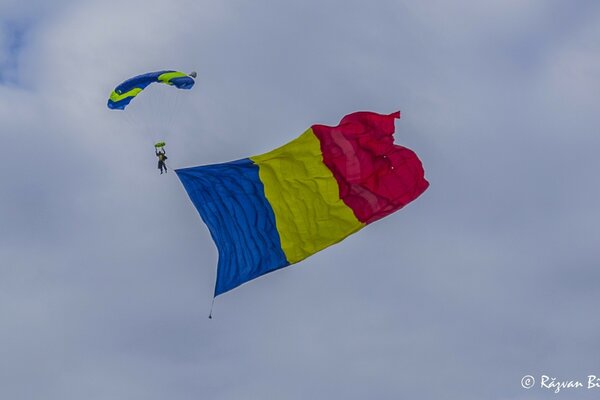 Libertad de vuelo, bandera en el viento