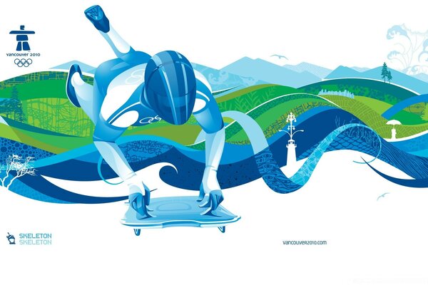 Illustration for sledding sports games