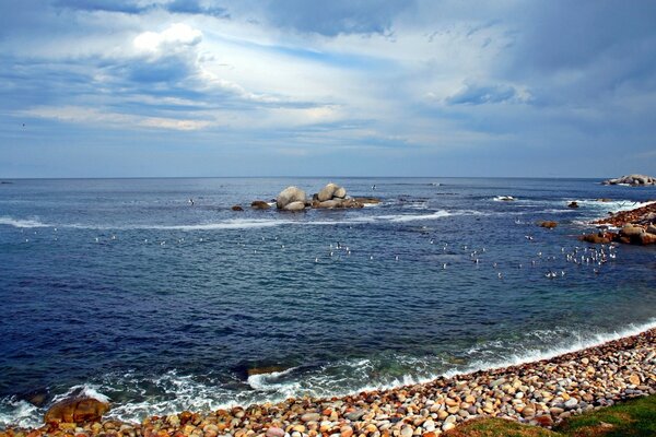 Ocean view from the coast of Africa