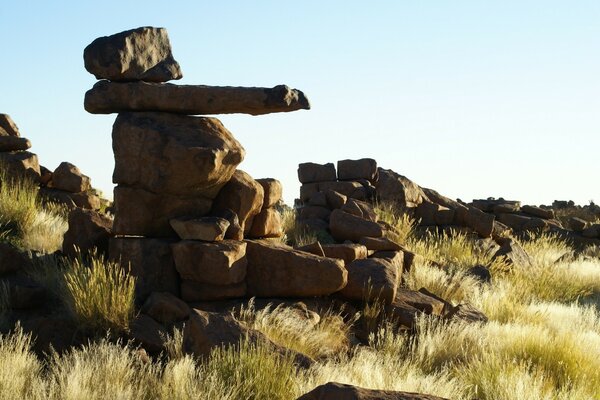 Piedras africanas al aire libre