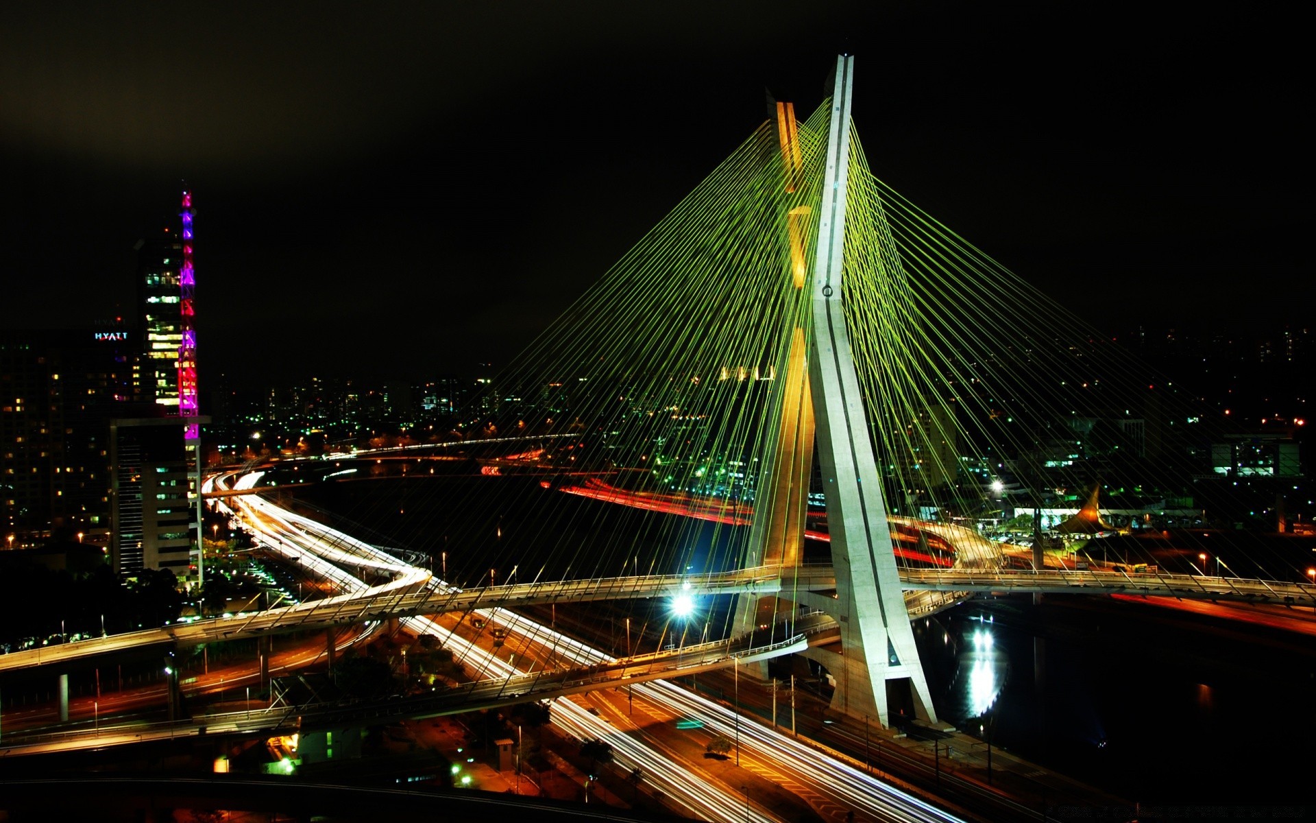 américa tráfico centro de la ciudad puente ciudad desenfoque carretera sistema de transporte crepúsculo carretera viajes arquitectura noche urbano calle rascacielos coche rápido casa iluminado