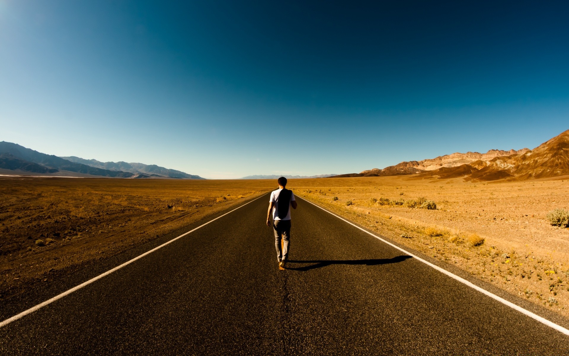 america desert road landscape highway sky guidance travel mountain asphalt nature empty barren sunset hill dry arid