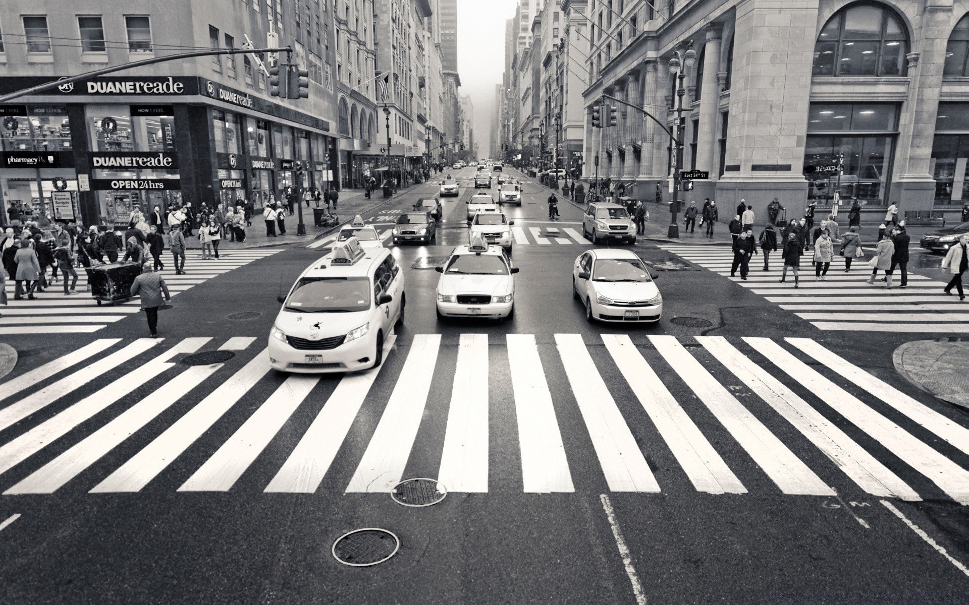 america street crossing road many traffic city group transportation system pavement