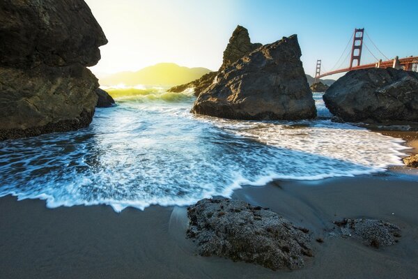 Mysteriöser amerikanischer Strand des Meeres