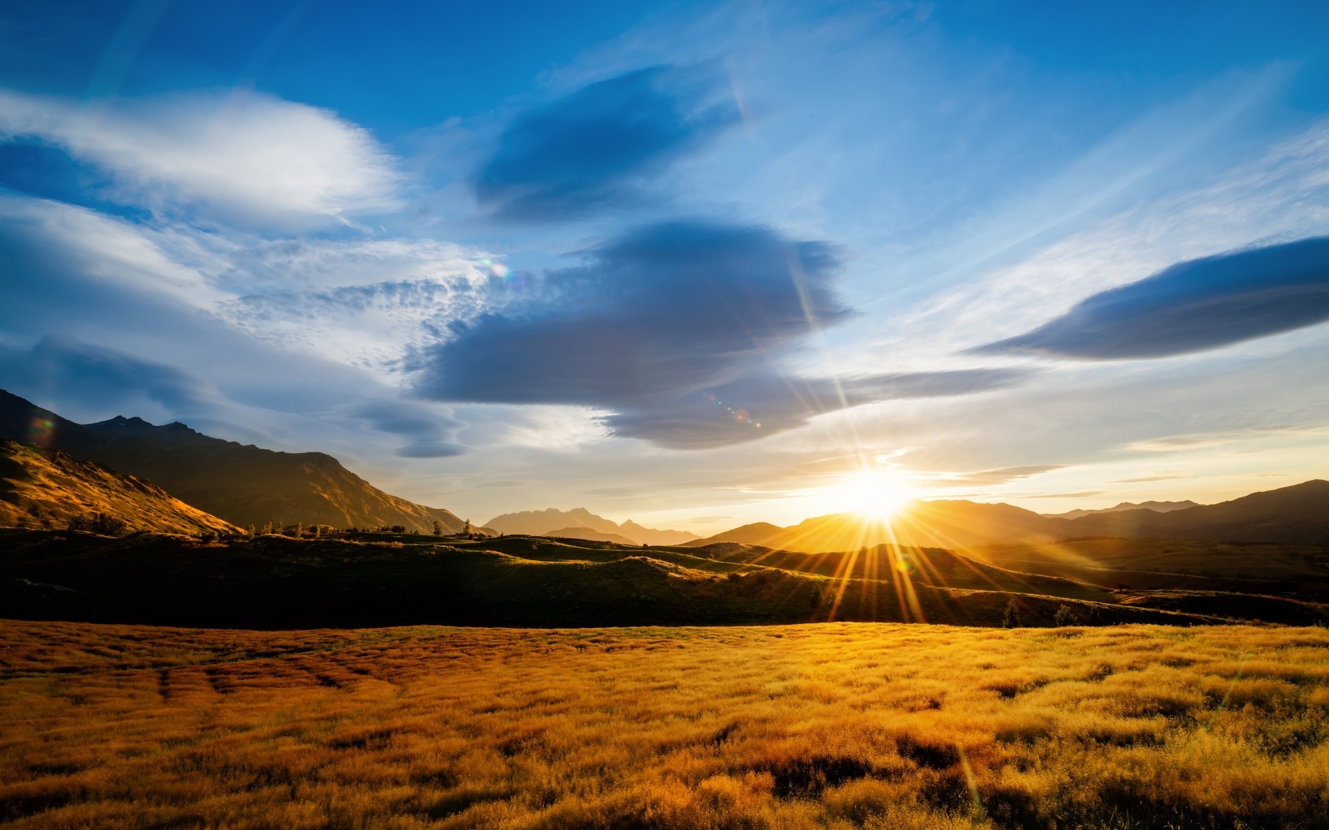 landscapes sunset landscape dawn sky water dusk evening nature sun mountain sea travel