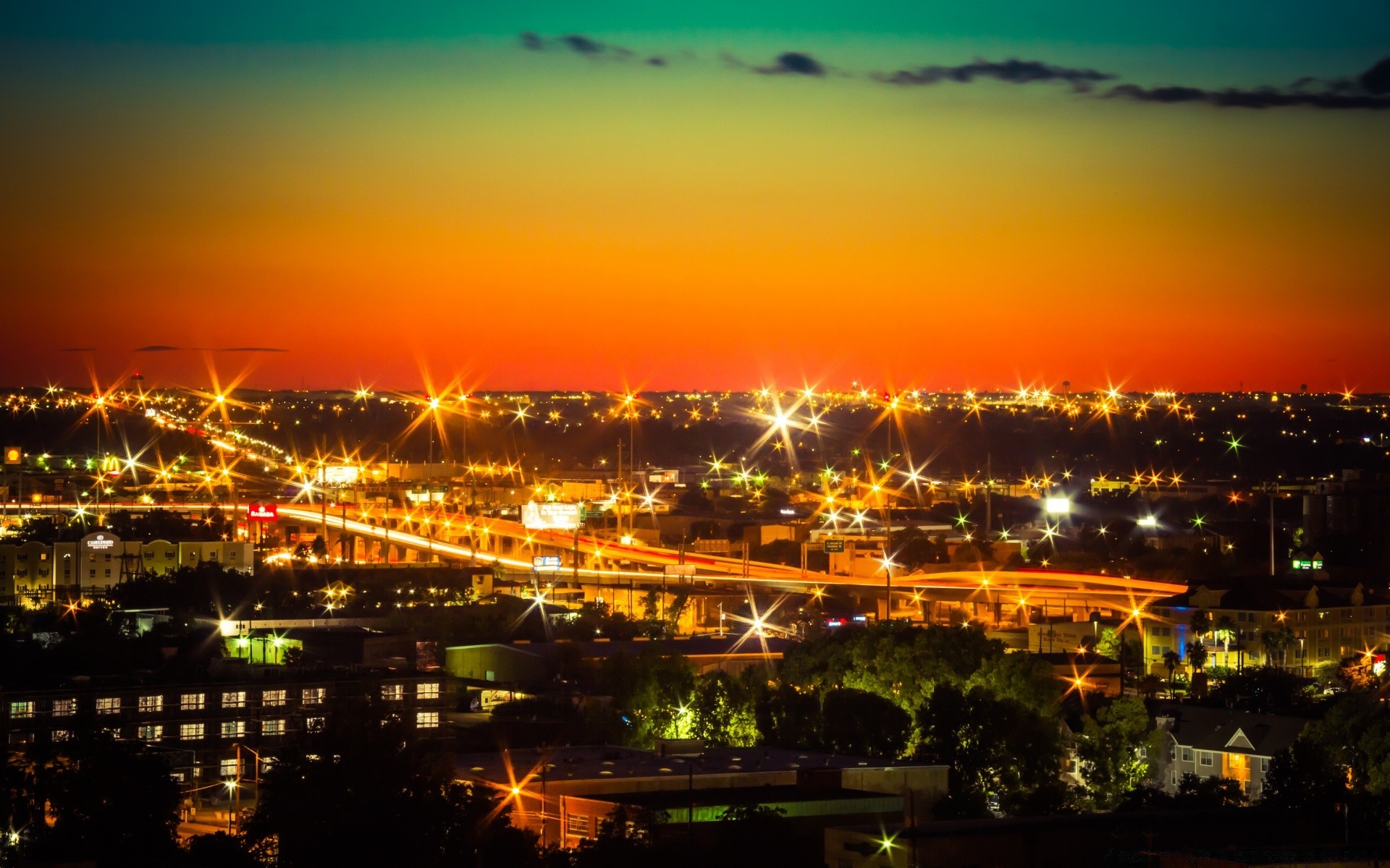 américa ciudad noche viajes puente crepúsculo tráfico urbano cielo ciudad sistema de transporte casa agua puesta de sol centro de la ciudad arquitectura coche calle luz carretera carretera