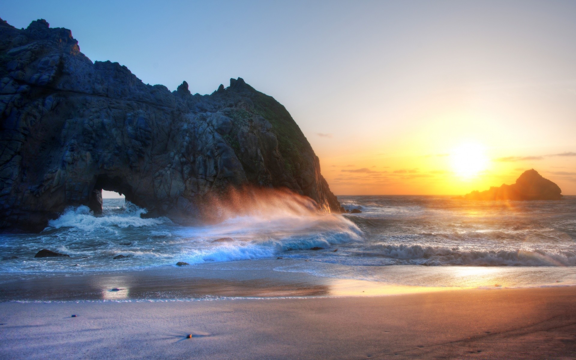 america sunset water beach ocean dawn sea sun evening seashore dusk surf travel seascape sky landscape sand nature