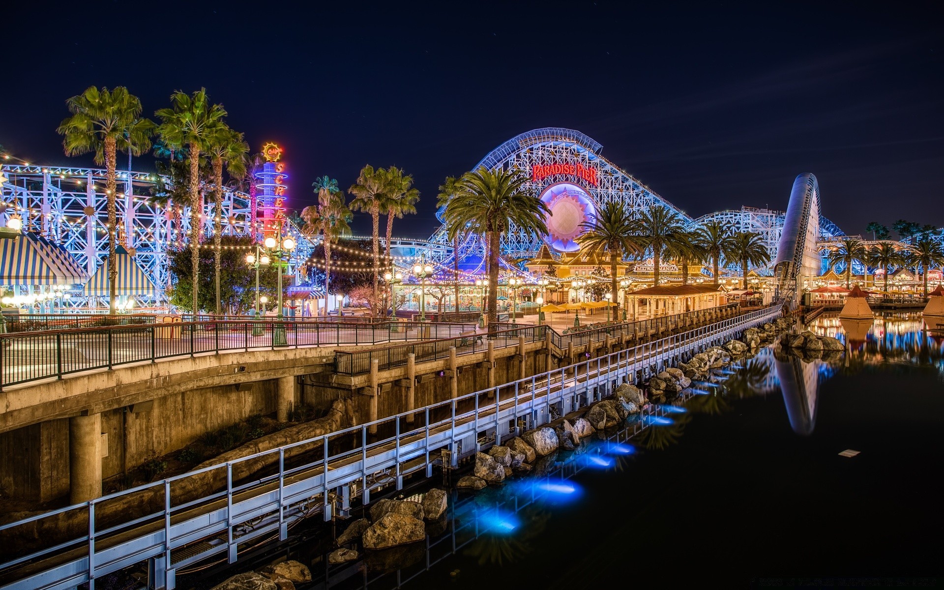 america evening travel city bridge architecture light dusk building water river illuminated urban sky cityscape landmark tourism transportation system modern reflection