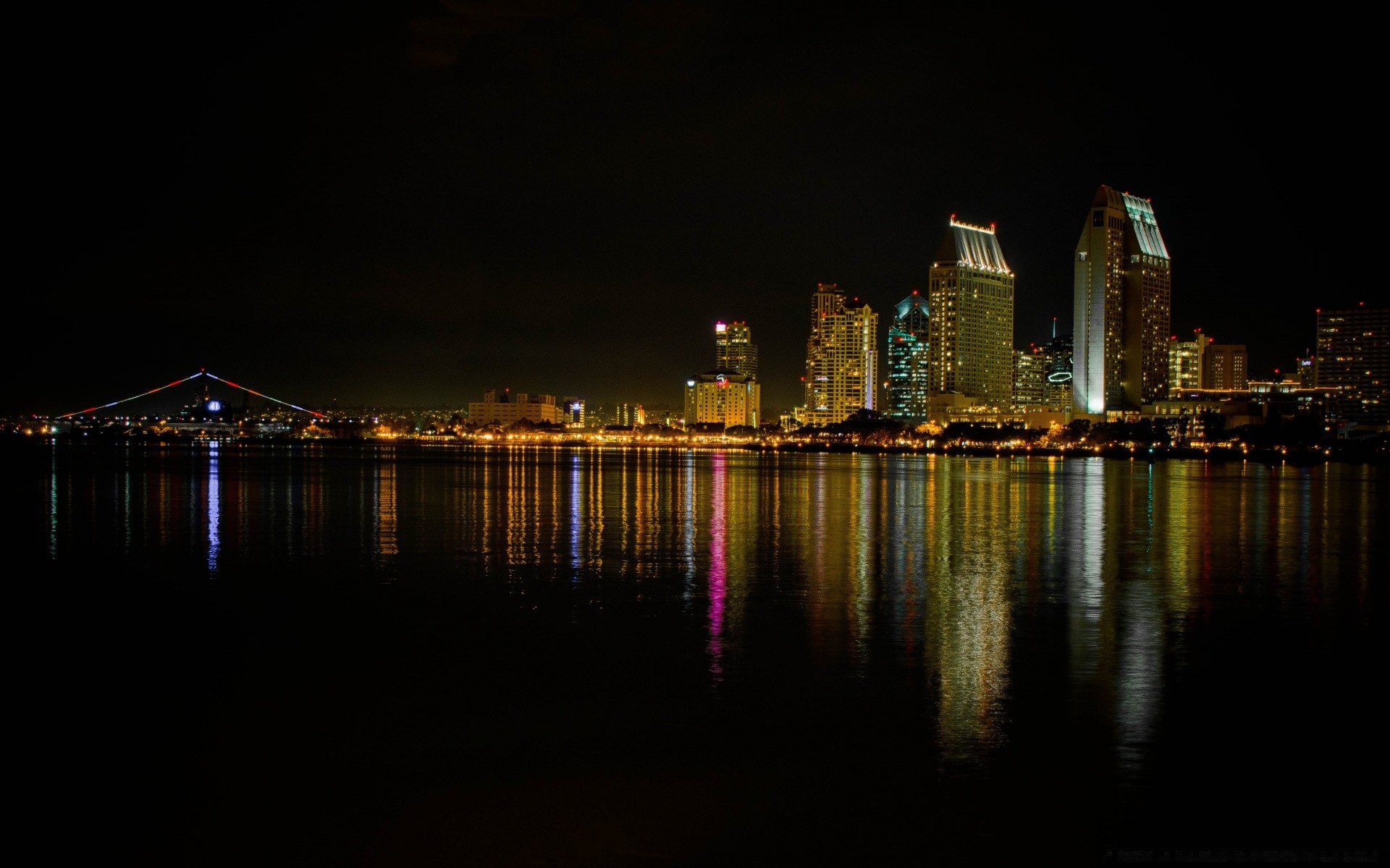 amerika stadt skyline wasser architektur stadt reflexion innenstadt abend sonnenuntergang wolkenkratzer fluss uferpromenade reisen dämmerung haus hafen himmel licht städtisch brücke