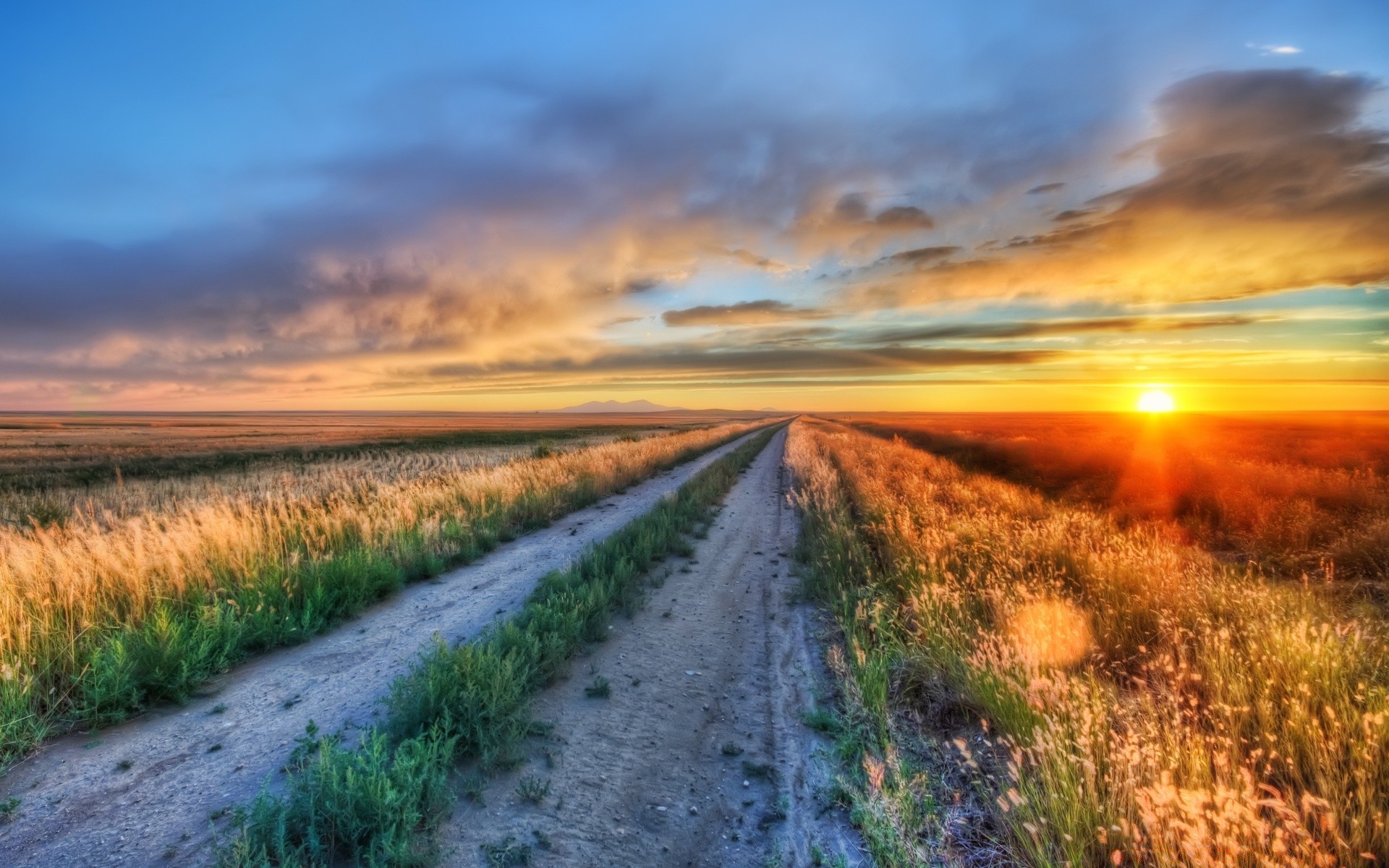 amérique paysage coucher de soleil nature ciel champ rural aube campagne herbe à l extérieur soleil route nuage voyage beau temps