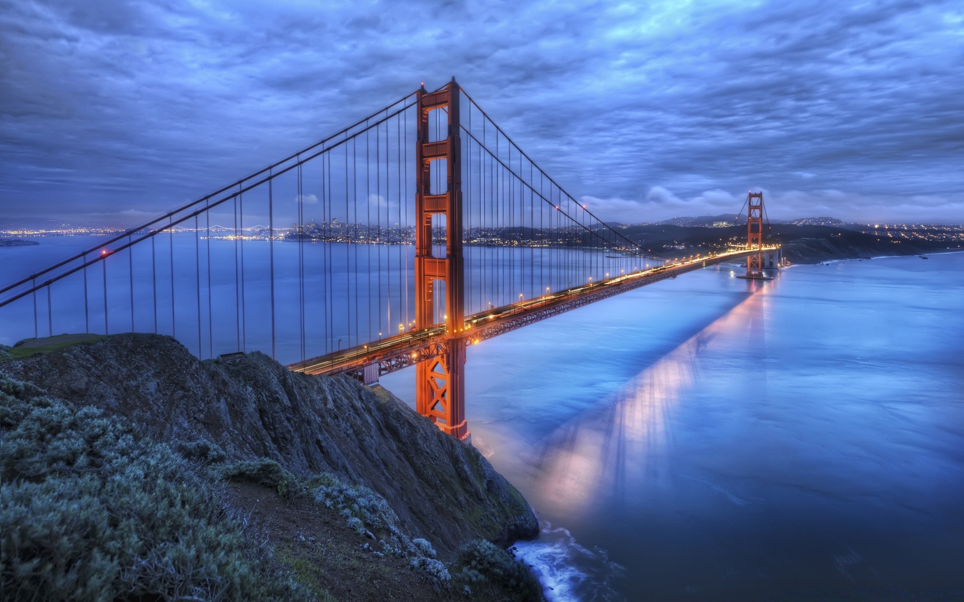 america water bridge sky travel suspension bridge evening sea dusk ocean sunset transportation system reflection river bay seashore landscape suspension