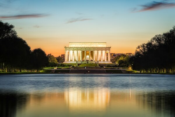 Capitole en Amérique coucher de soleil