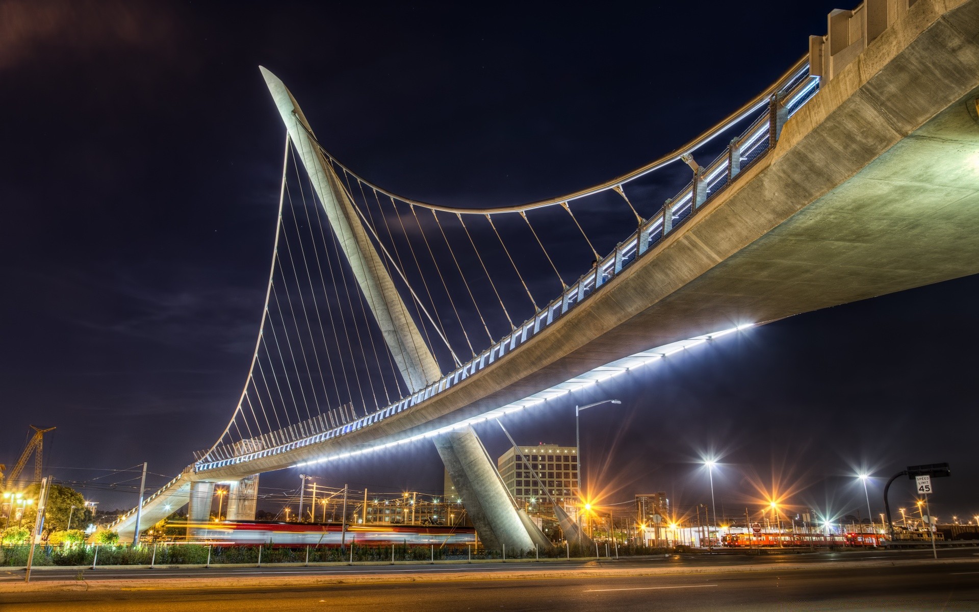 américa ponte sistema de transporte cidade estrada tráfego arquitetura casa urbano rodovia viagens centro da cidade crepúsculo moderno rua borrão céu noite construção carro cidade