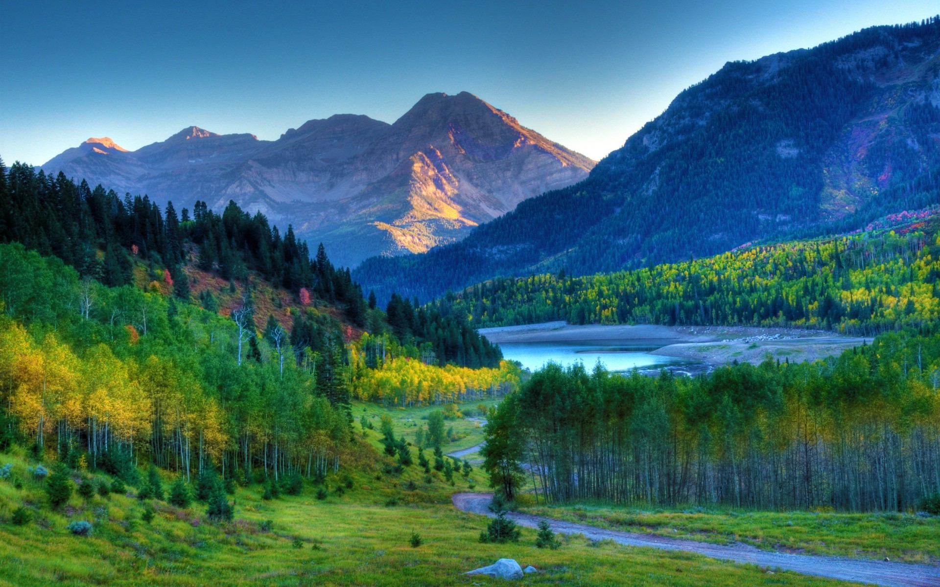 america mountain lake landscape scenic nature water outdoors wood travel reflection sky valley snow wild daylight mountain peak