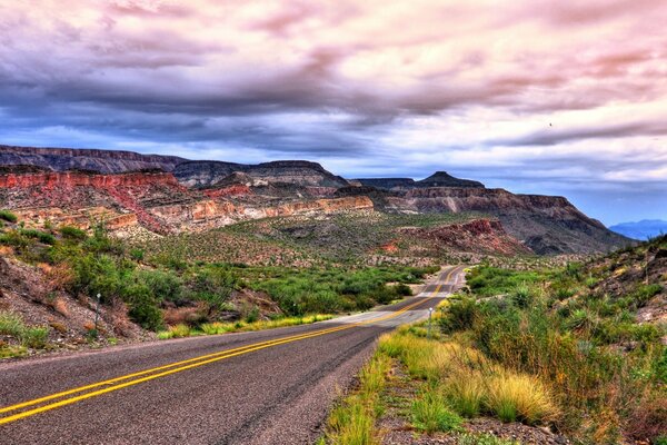 Schöne Landschaft während einer Reise durch Amerika