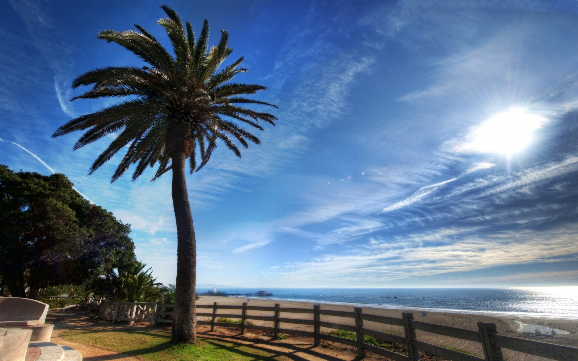 美国 海滩 天空 旅游 海 水 景观 太阳 户外 树 夏天 海洋 热带 自然 海 日光 云 好天气 岛屿