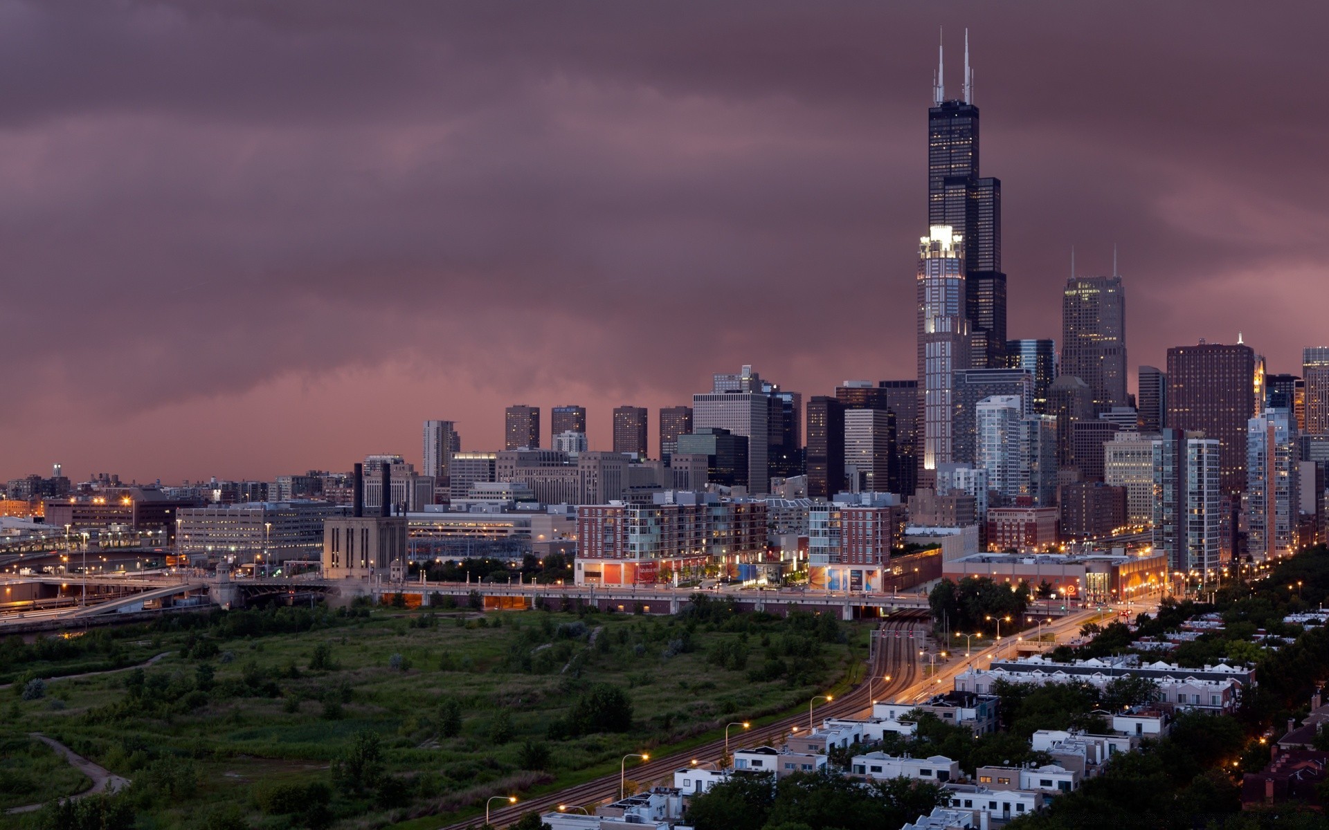 america city skyline skyscraper cityscape architecture downtown travel building dusk office sky sunset urban modern evening business panoramic river tower