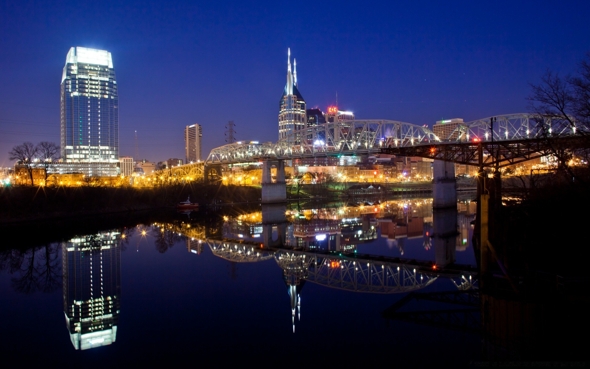 amerika stadt architektur dämmerung reisen stadt skyline abend haus hintergrundbeleuchtung fluss brücke wasser wolkenkratzer himmel städtisch modern reflexion licht geschäft