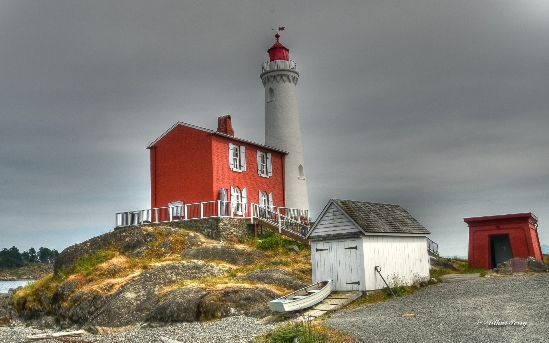 america lighthouse architecture outdoors building sky seashore house travel daylight landscape