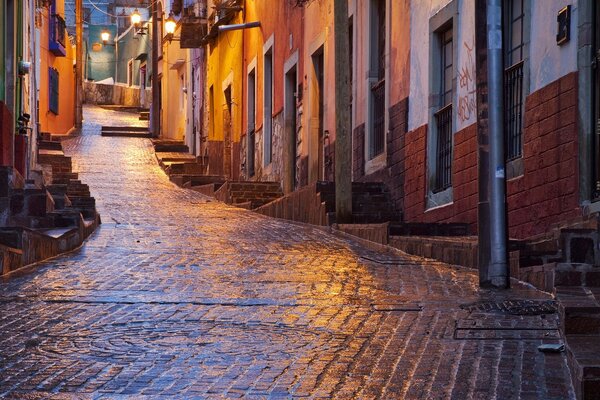 A narrow street of the old town