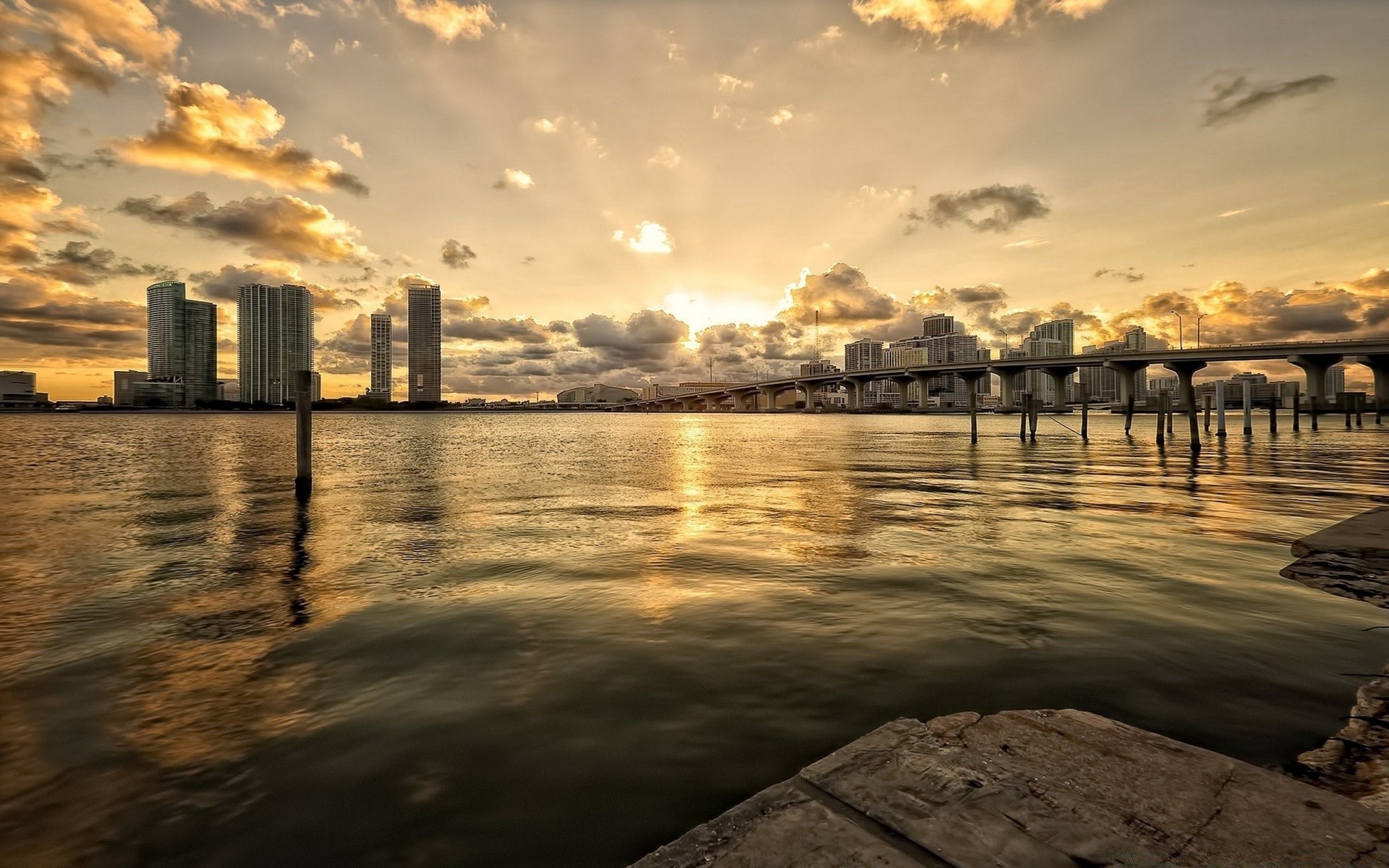 amérique coucher de soleil eau aube plage mer soleil océan réflexion ciel crépuscule jetée voyage ville soir paysage skyline