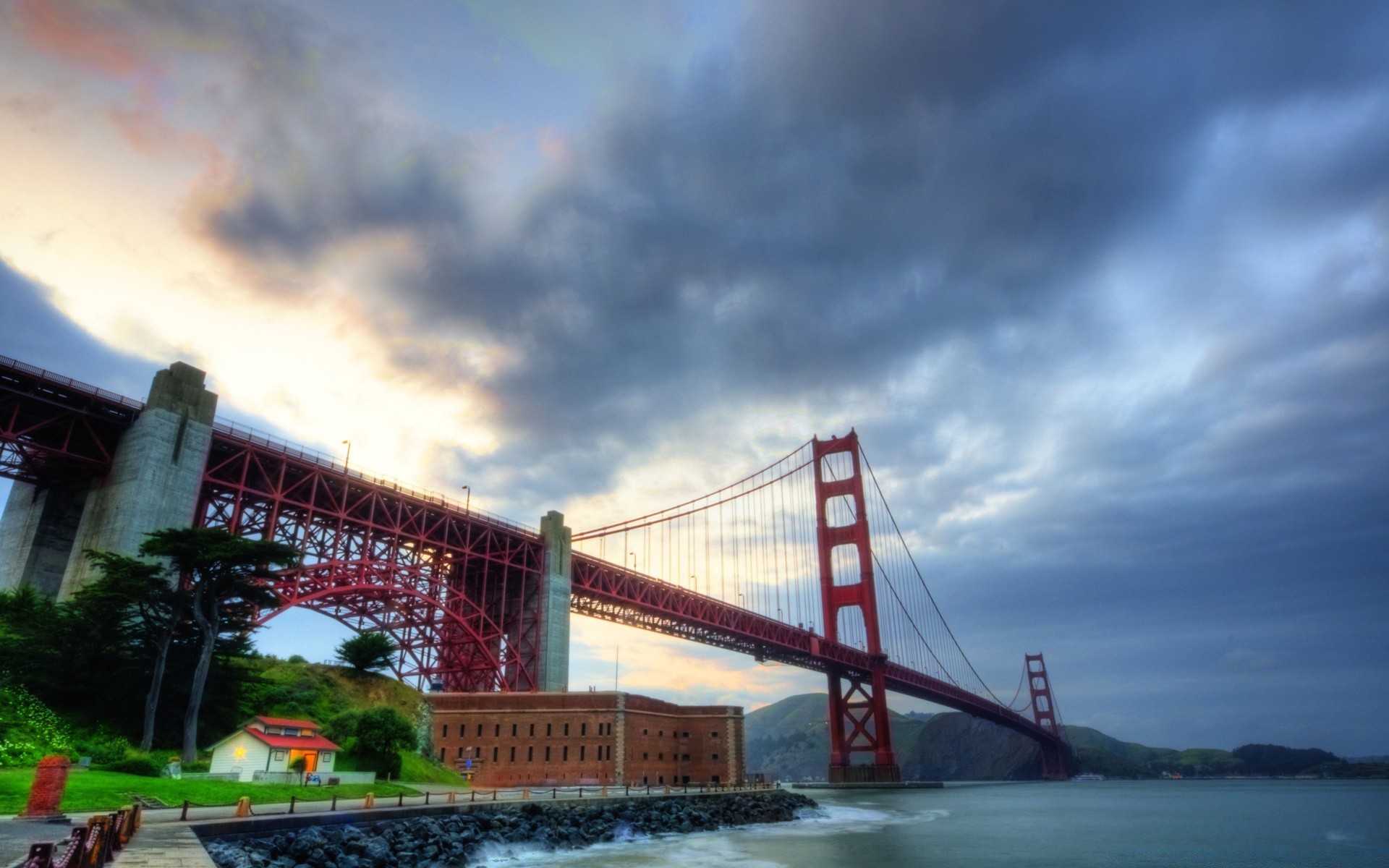 america bridge water travel river transportation system sky architecture connection daylight suspension bridge vehicle city outdoors building landscape