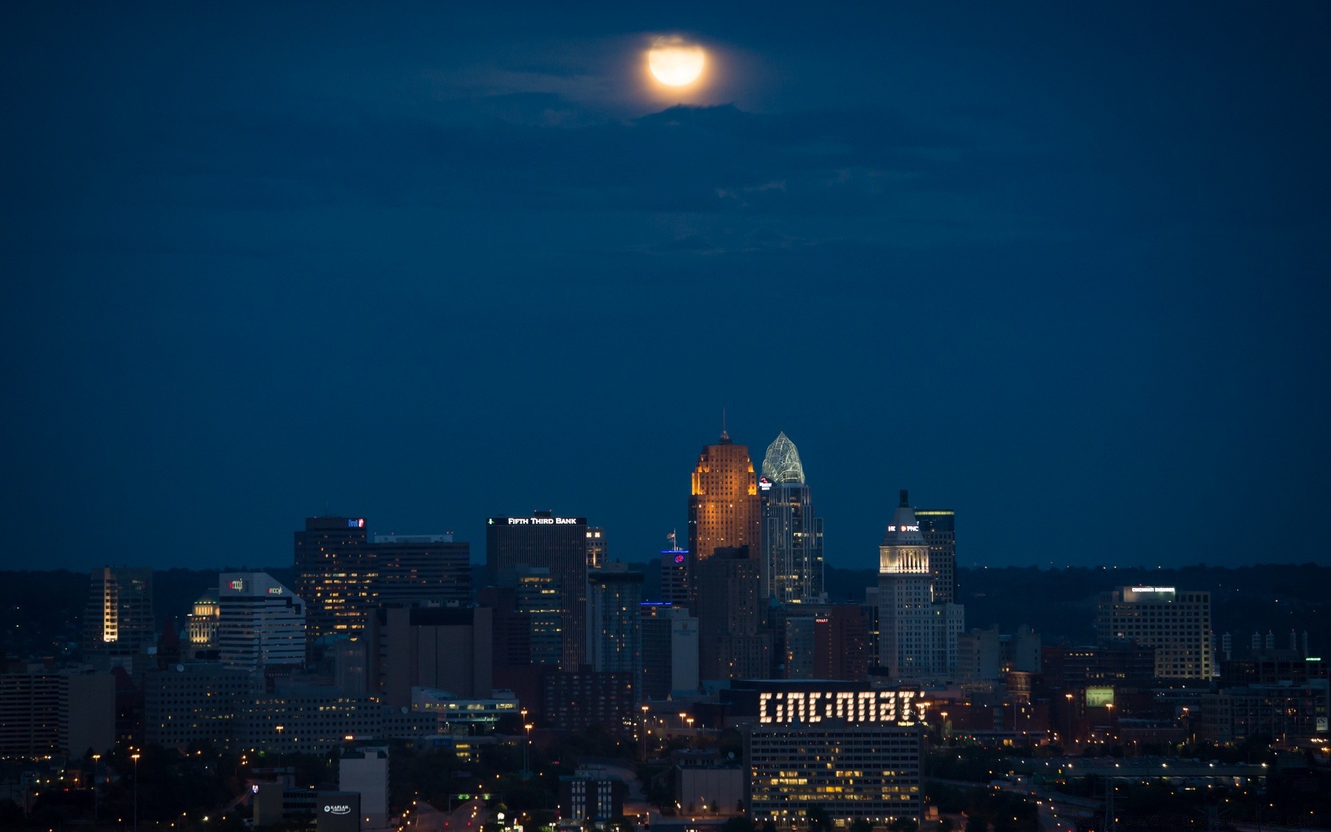 america dusk sunset evening architecture outdoors city travel sky dawn moon cityscape illuminated light