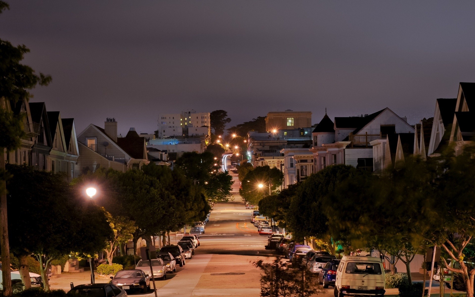 america travel city architecture sunset outdoors evening dusk building cityscape sky water street light town tree house