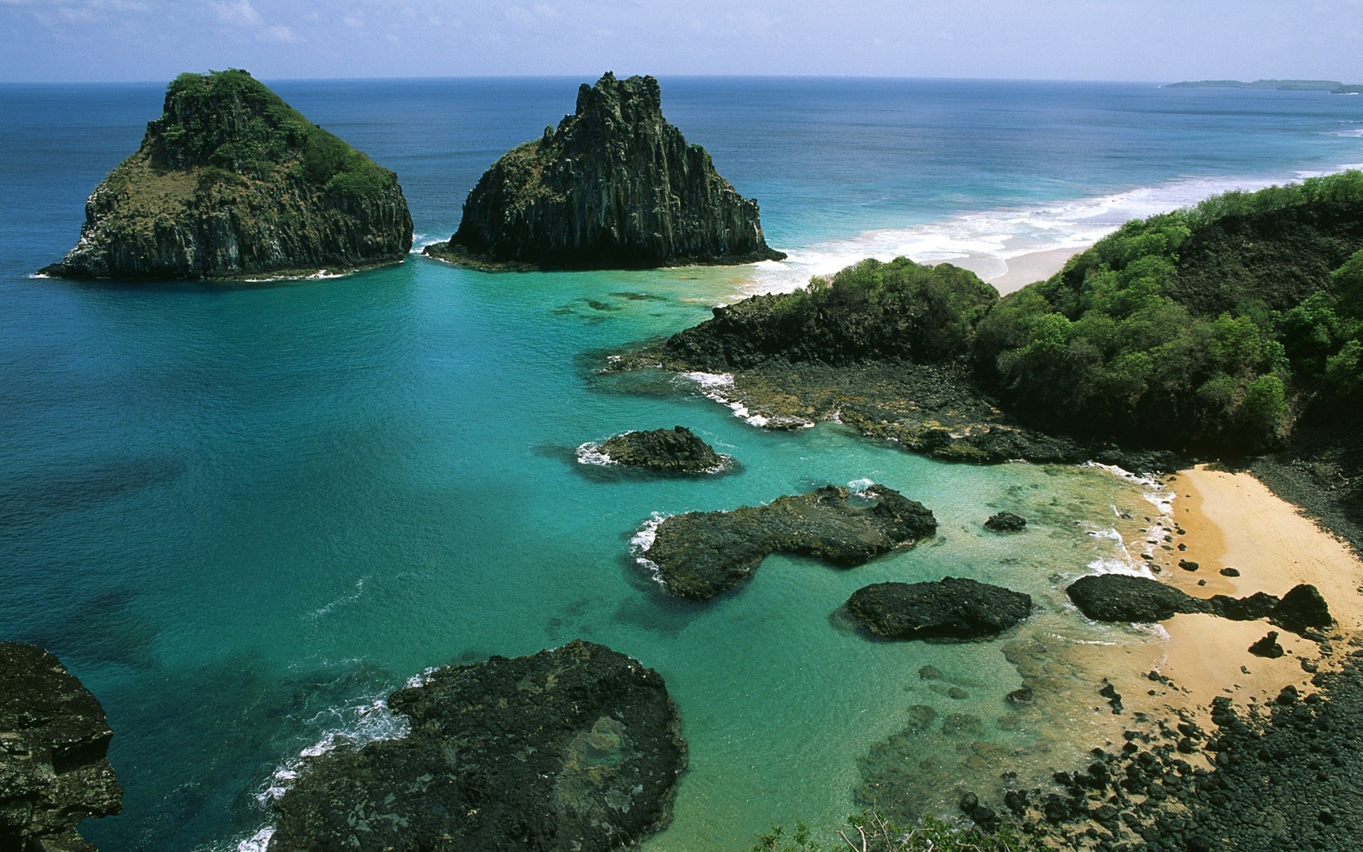 amérique eau mer voyage île plage mer océan paysage baie paysage scénique tropical vacances rock lagon idylle été nature ciel