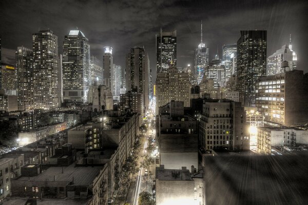 Arquitectura de la ciudad nocturna de América