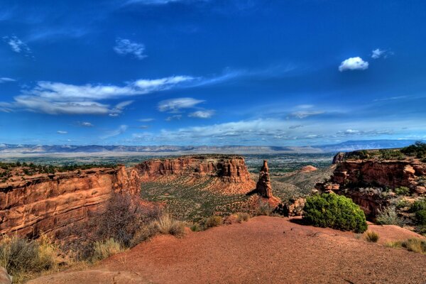 Paisagem do canyon no deserto