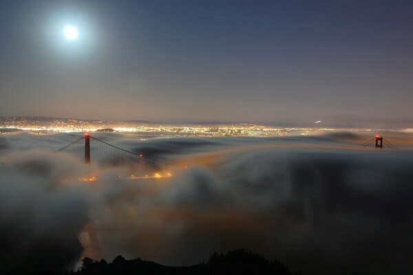 Beau paysage avec vue sur les nuages