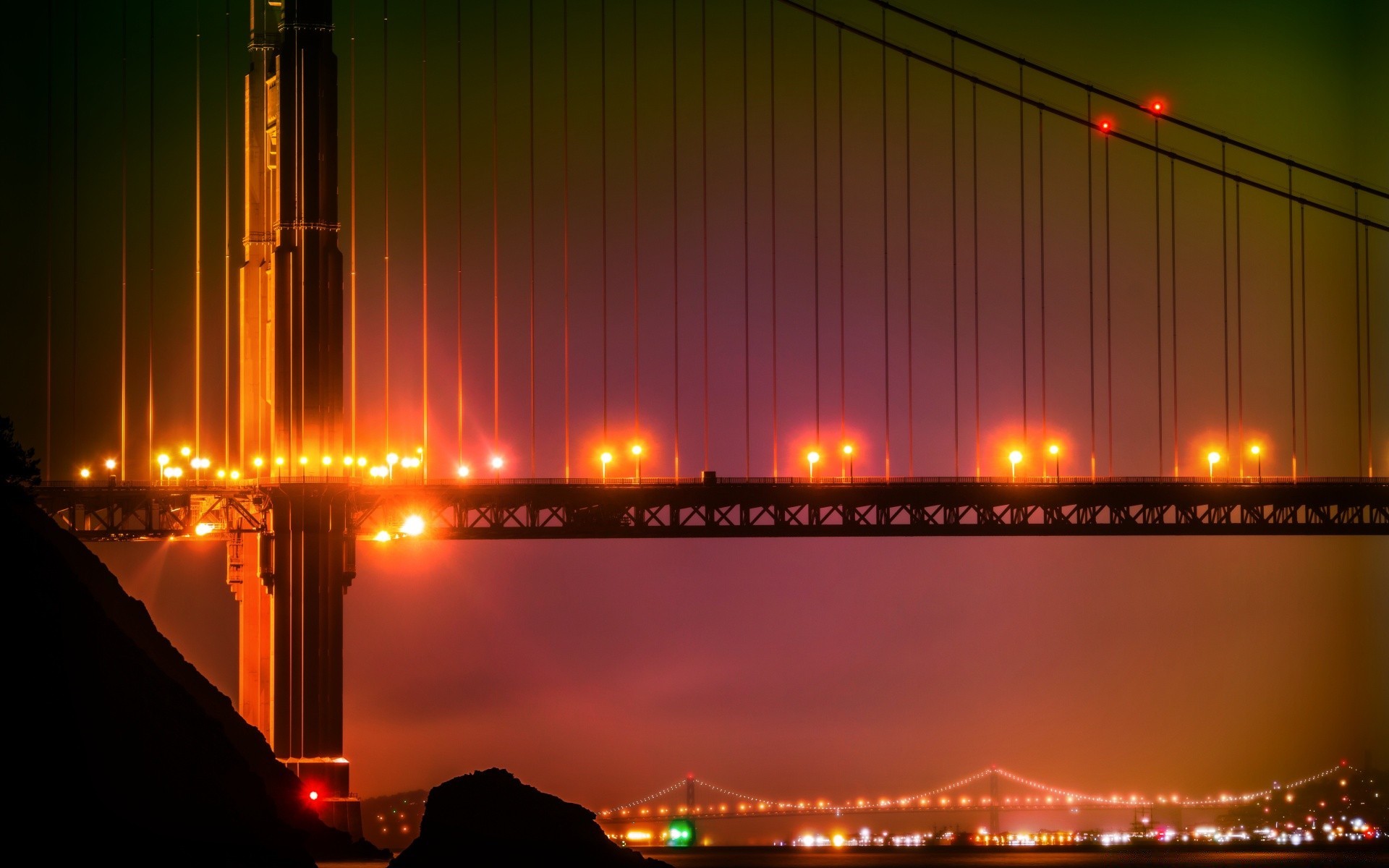 amerika himmel licht sonnenuntergang abend dämmerung brücke stadt architektur