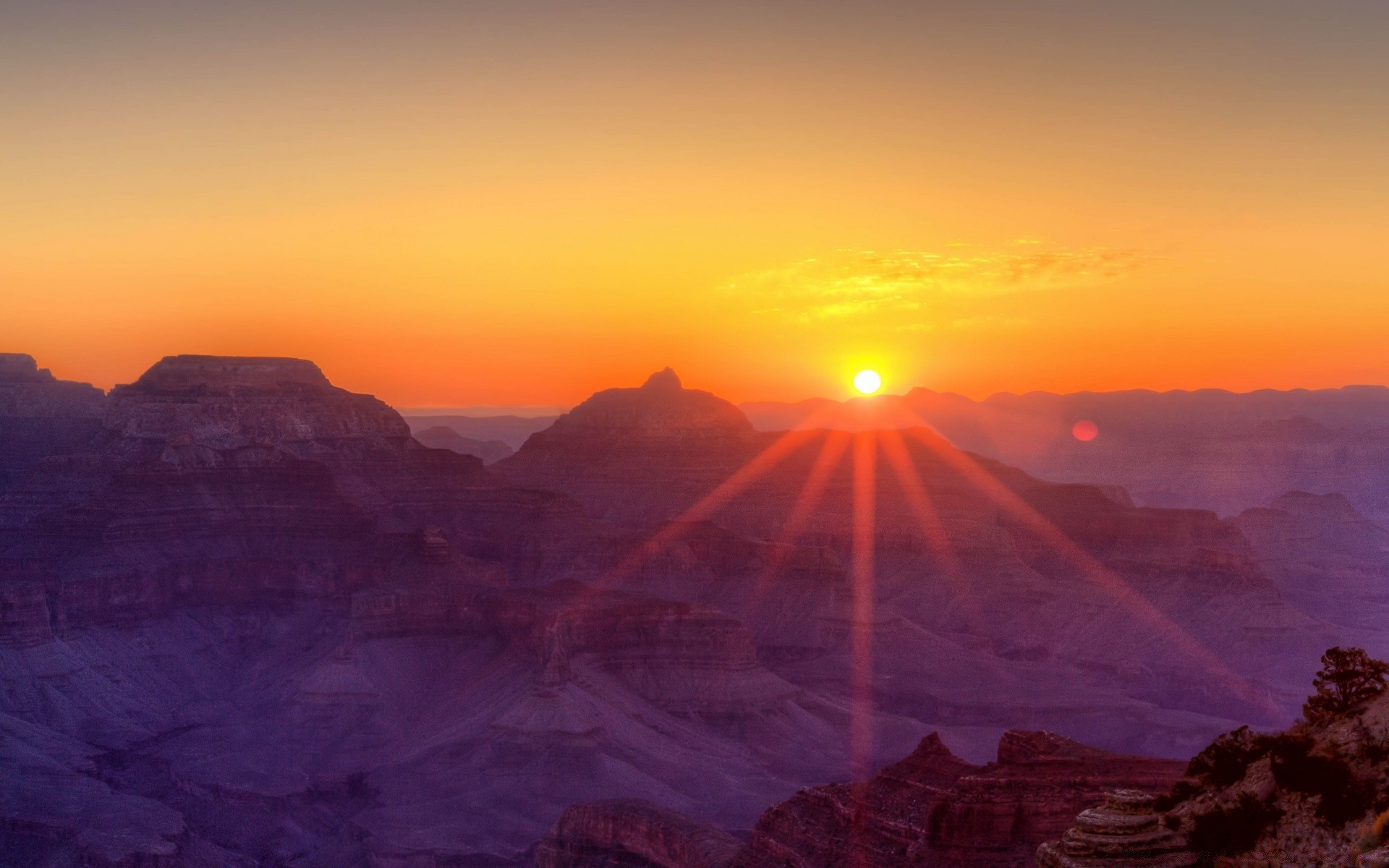 amérique coucher de soleil montagnes aube paysage soir ciel soleil crépuscule brouillard voyage nature lumière