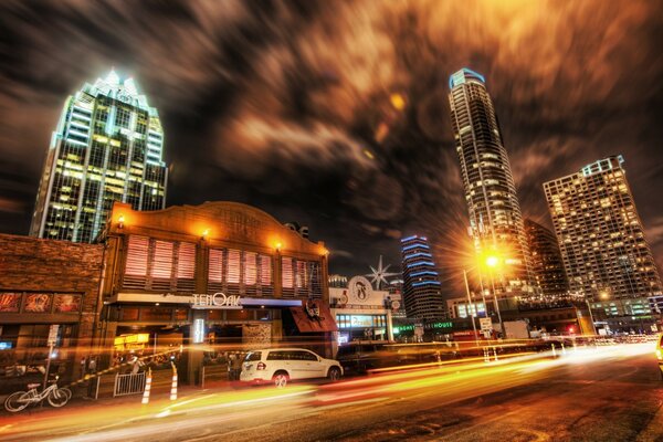 Night shooting of a big city