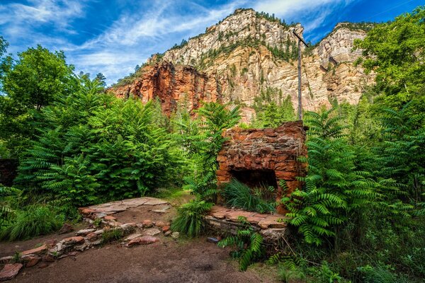 Fotografía de montañas y cuevas