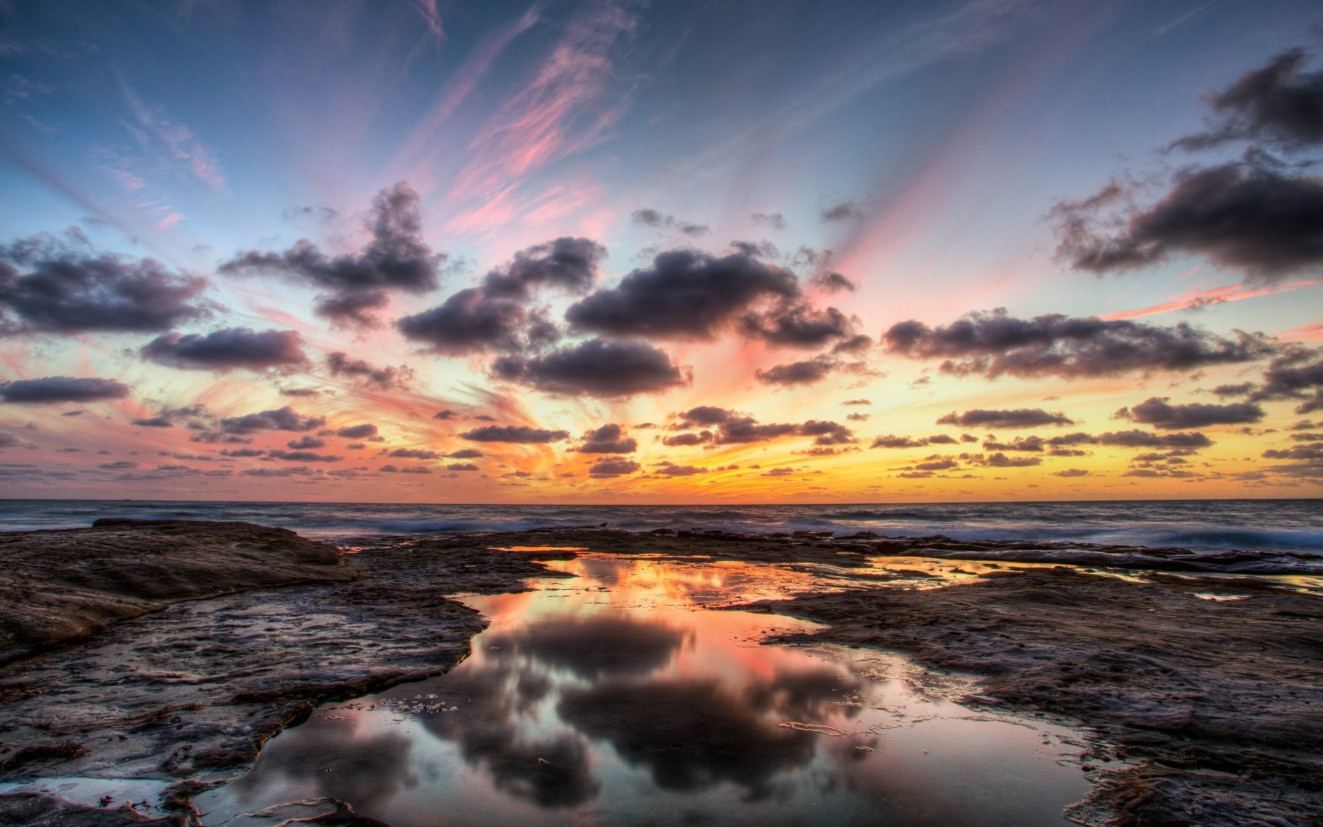 america sunset water dawn dusk sea beach ocean sky landscape sun evening seascape seashore nature travel cloud reflection