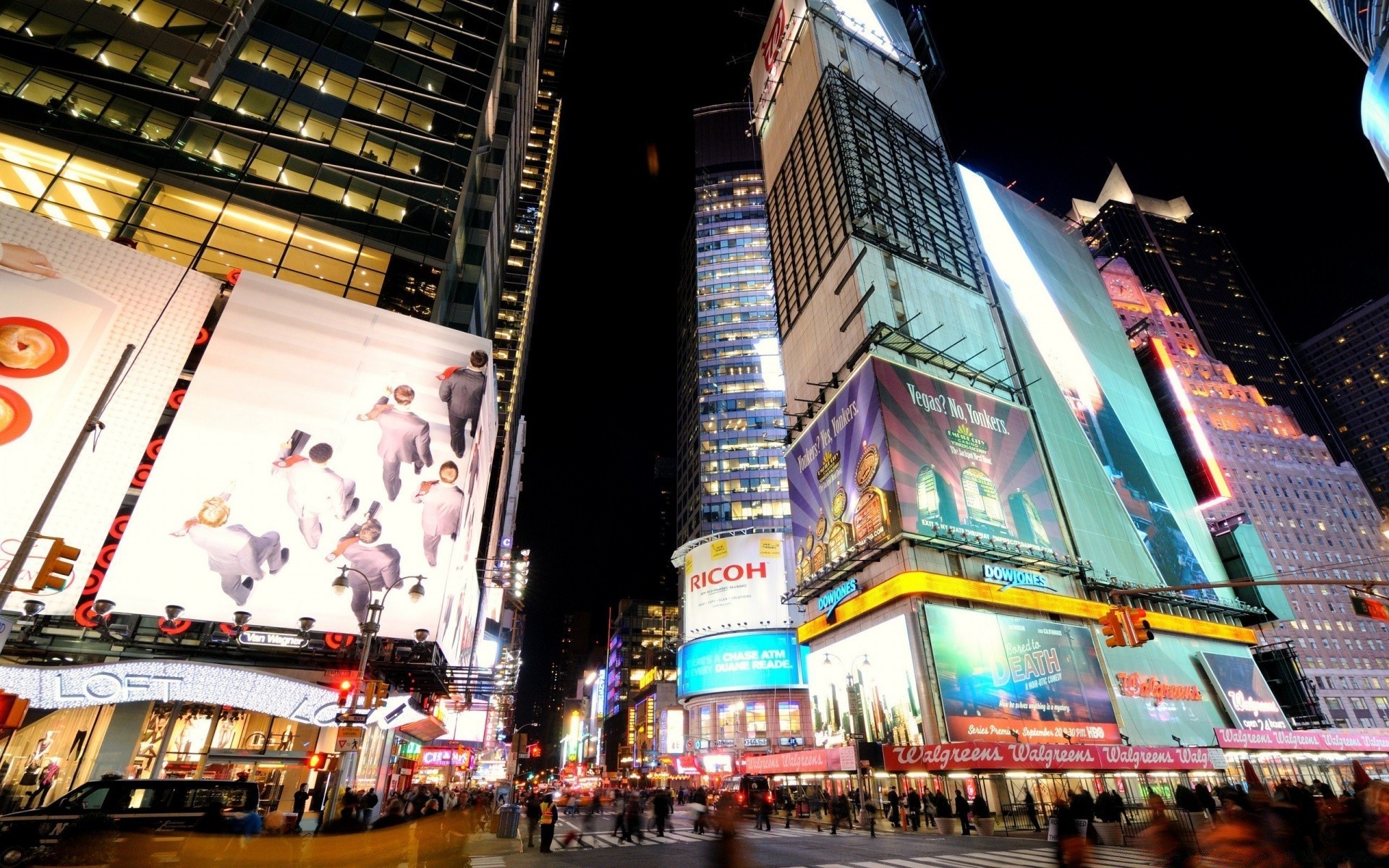 america travel city road business architecture building street transportation system evening light blur commerce outdoors dusk traffic