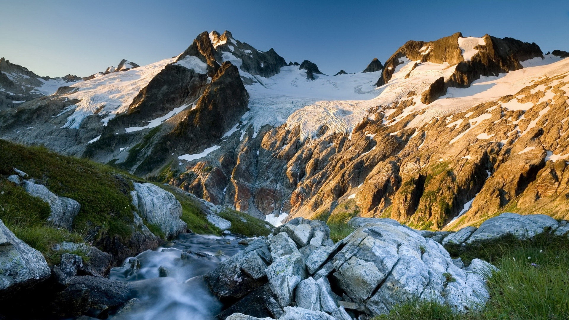 america mountain landscape travel nature rock outdoors scenic snow sky water valley mountain peak glacier hike