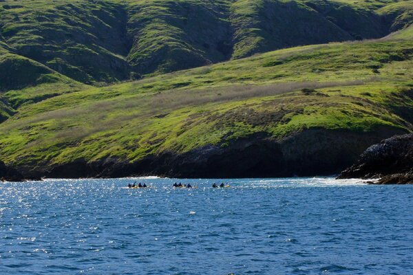 Gentle descent to calm water