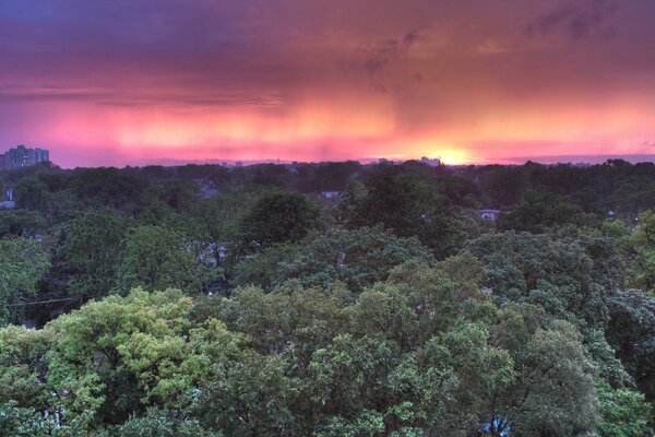 Pôr do sol paisagem americana na natureza