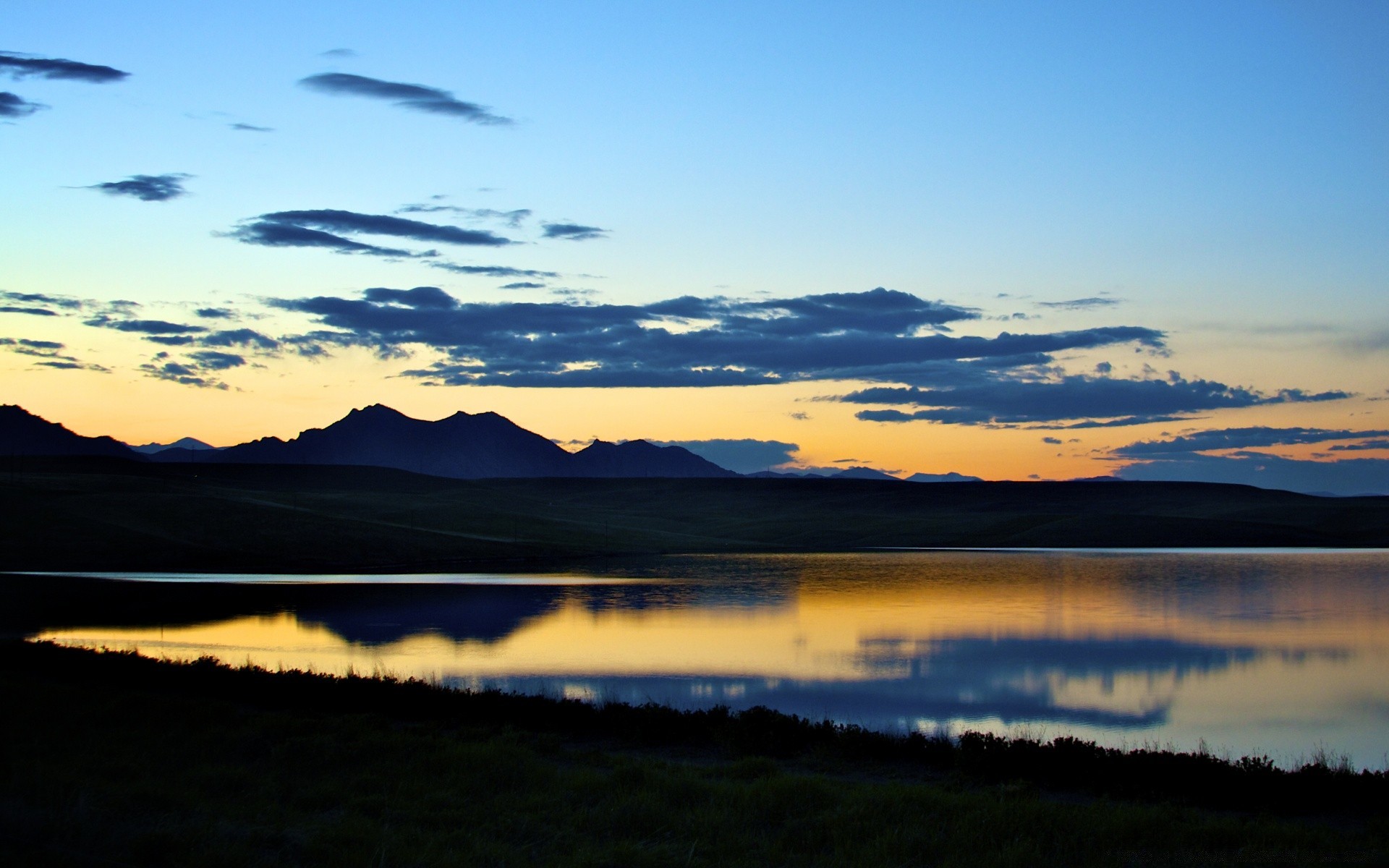 america sunset water dawn lake landscape evening reflection sky outdoors dusk nature travel sun