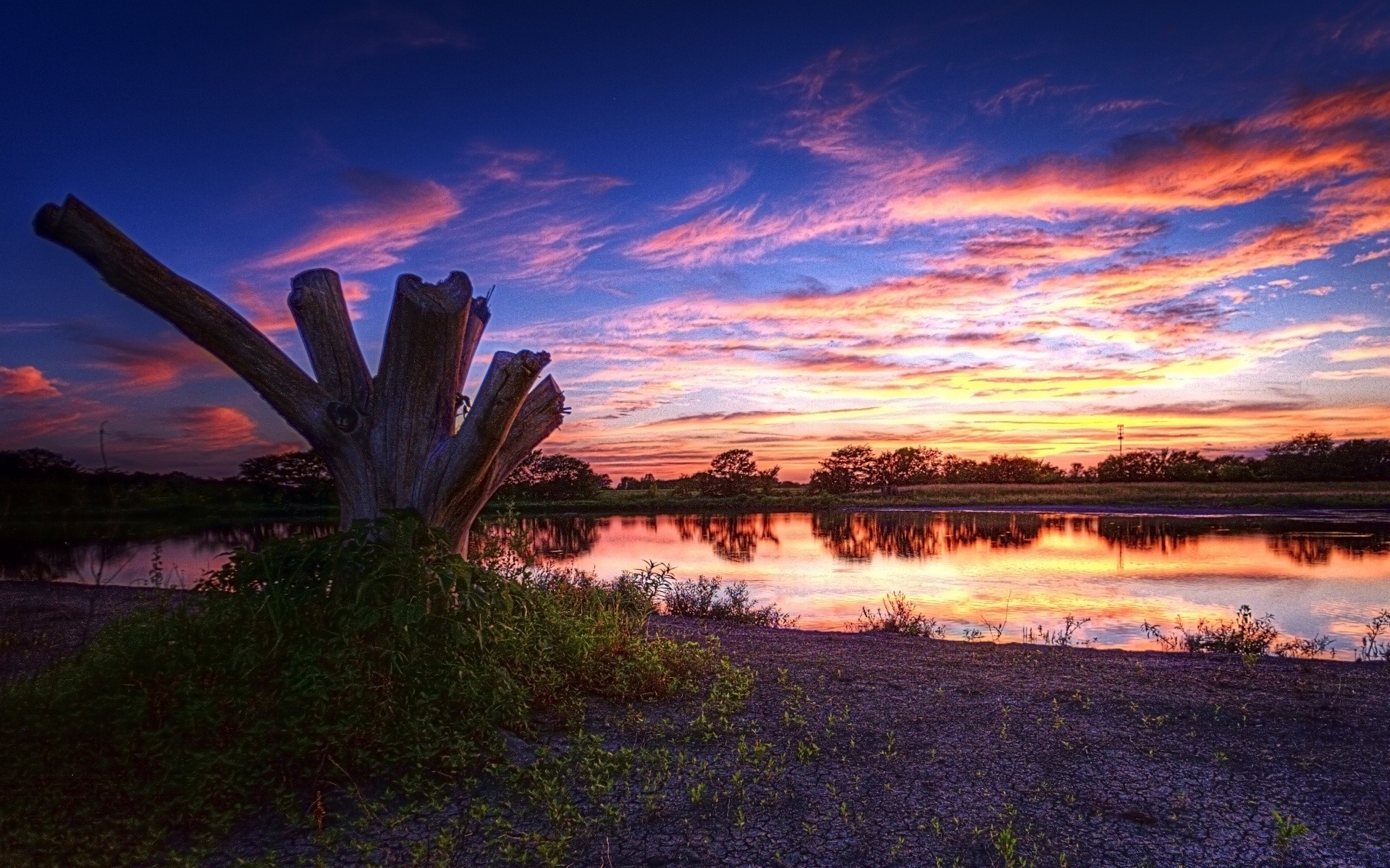 america sunset water dawn dusk evening sky landscape outdoors travel reflection nature lake sun