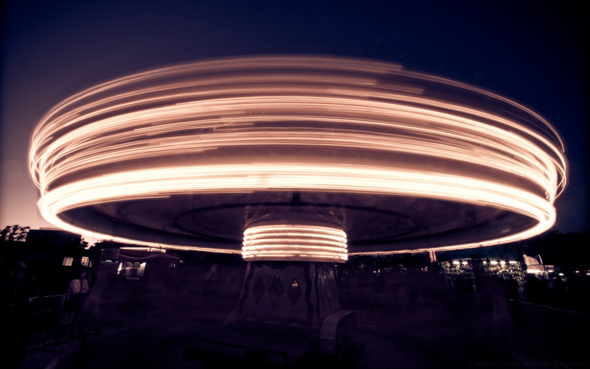 america travel light city vehicle architecture evening blur outdoors sky