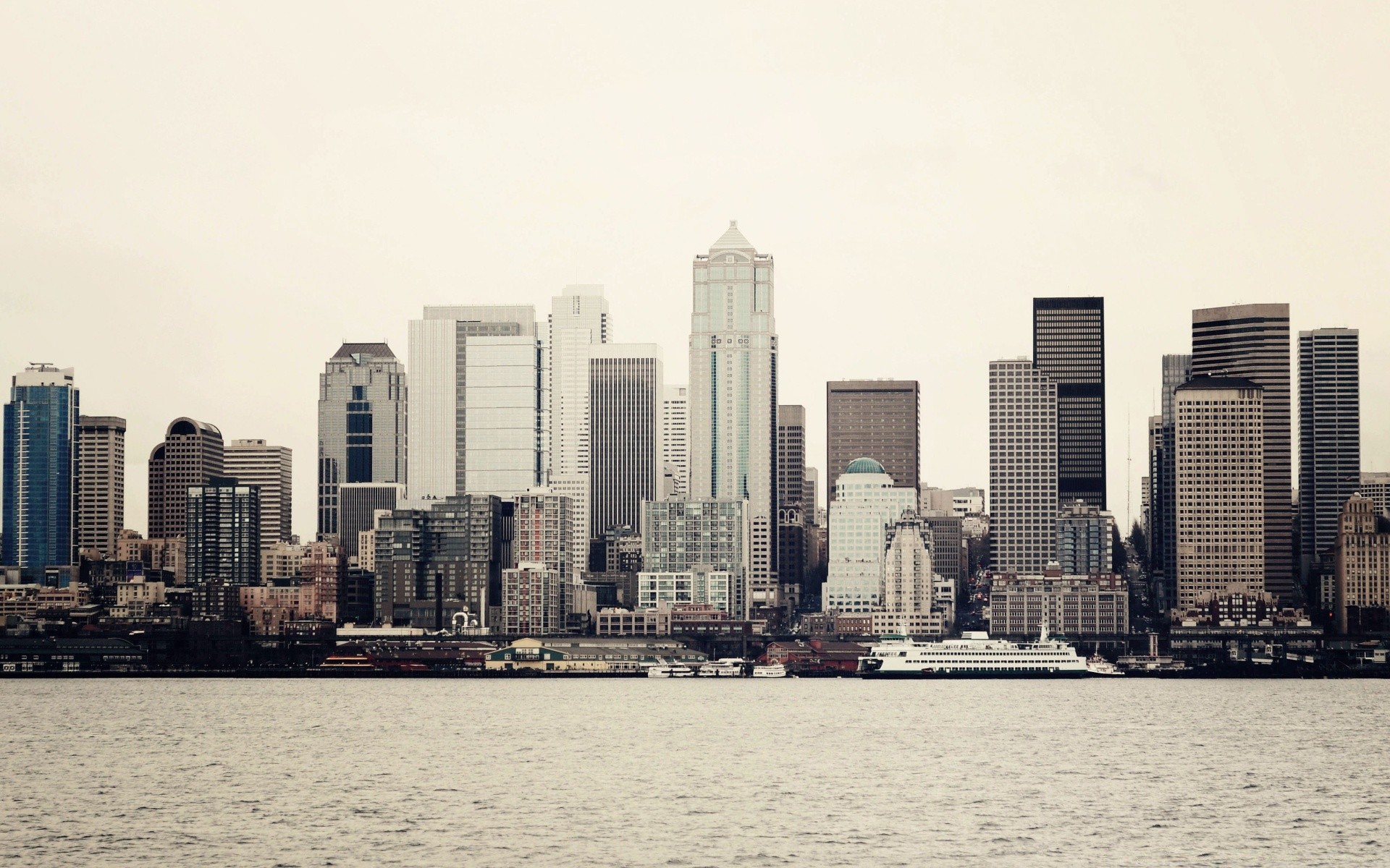 amerika wolkenkratzer skyline stadt stadt architektur stadtzentrum haus büro städtisch modern fluss uferpromenade reisen wasser hafen himmel panorama finanzen turm geschäft