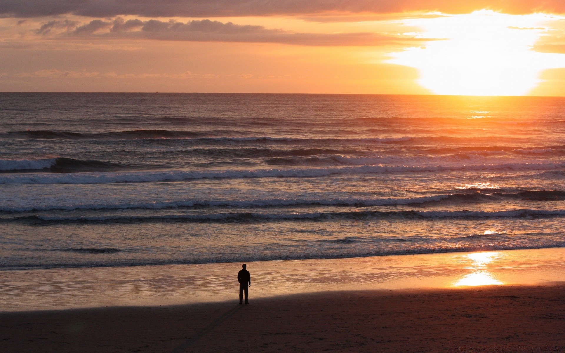 america sunset water beach dawn sun sea dusk ocean evening seascape surf sand fair weather seashore landscape sky