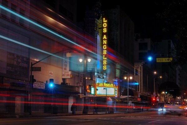 Slow motion shooting of a big city highway